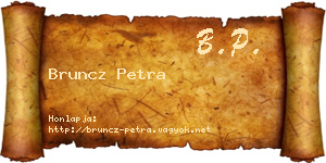 Bruncz Petra névjegykártya